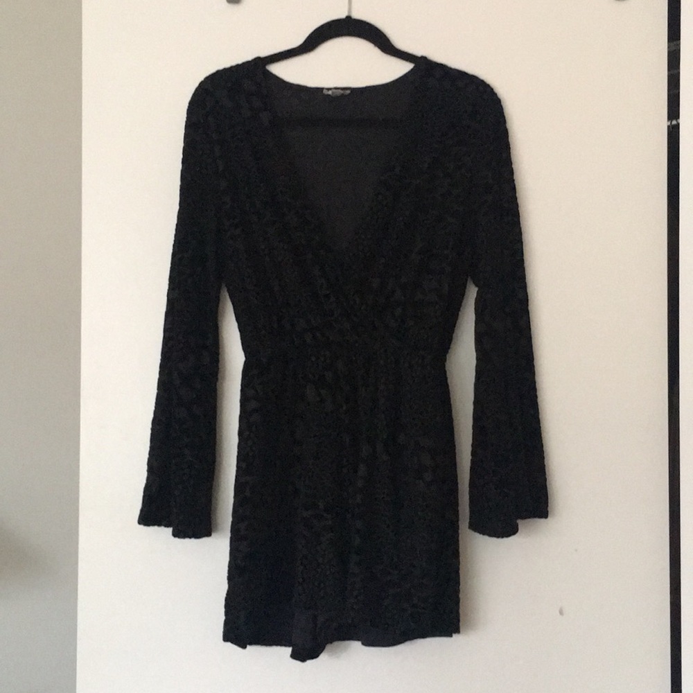 Black Velvet Romper